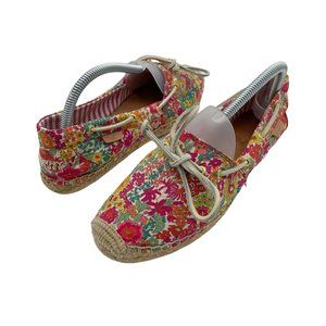 Sperry Topsider Tatama Floral Espadrille Flats Slip On Shoes Women's Size 9.5M